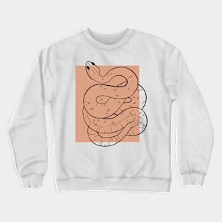 Rattlesnake with Peach Color Block Crewneck Sweatshirt